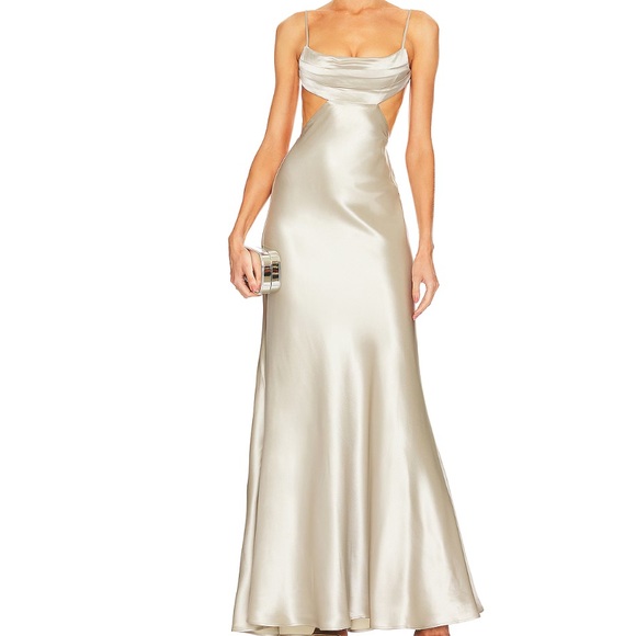 sau lee Dresses & Skirts - SAU LEE x REVOLVE Paula Gown in Silver NWT size 6